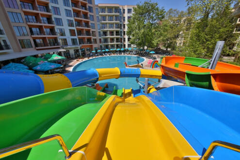 SUPER ЦЕНА в Златни пясъци, хотел Престиж и Аквапарк 4*: Нощувка на база All Inclusive за 45 лв. на Човек + БАСЕЙН + Чадър и ШЕЗЛОНГ