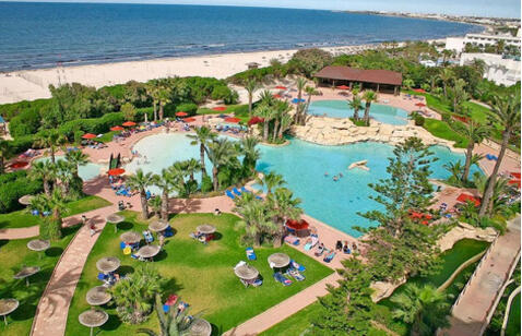 КАПАРО 50 лв! ЛЯТО Тунис 2021 г.! Самолетен билет за полет на Bulgaria Air + 7 нощувки в Sahara Beach Aqua Park 3* на база All inclusive само за 1039 лв. на Човек
